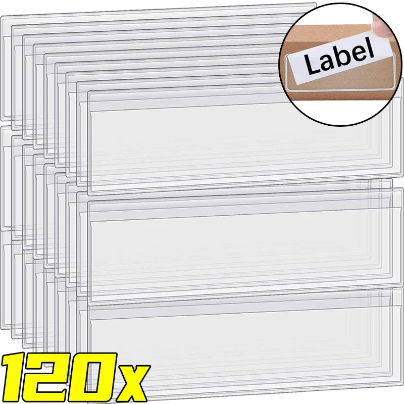 Office Supply Office Stationery Items - Clear Adhesive Shelf Tag Label Bag