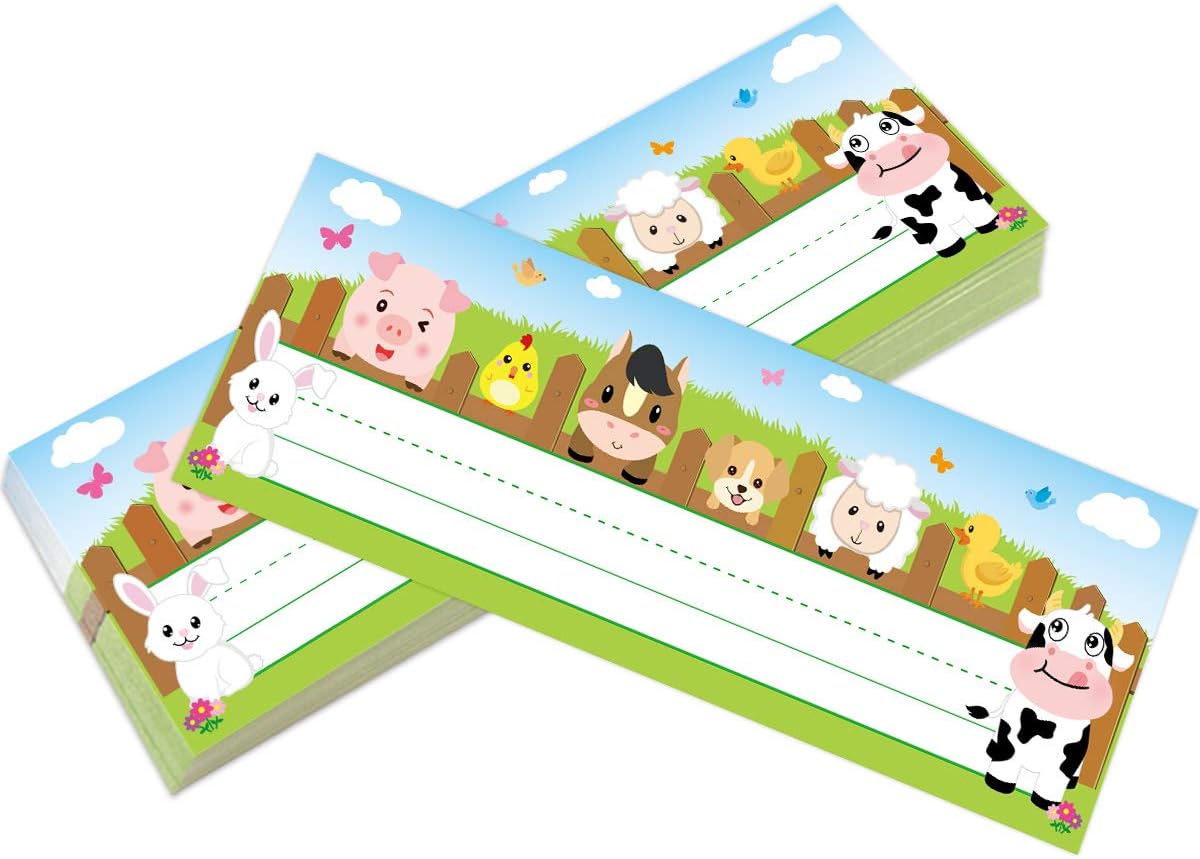 Desk Name Plate - 36 Pack Farm Animal Name Plates