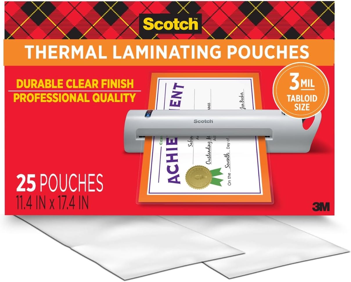 Document Laminator Pouch - Legal Size 11x17 Thermal Laminating Pouches,