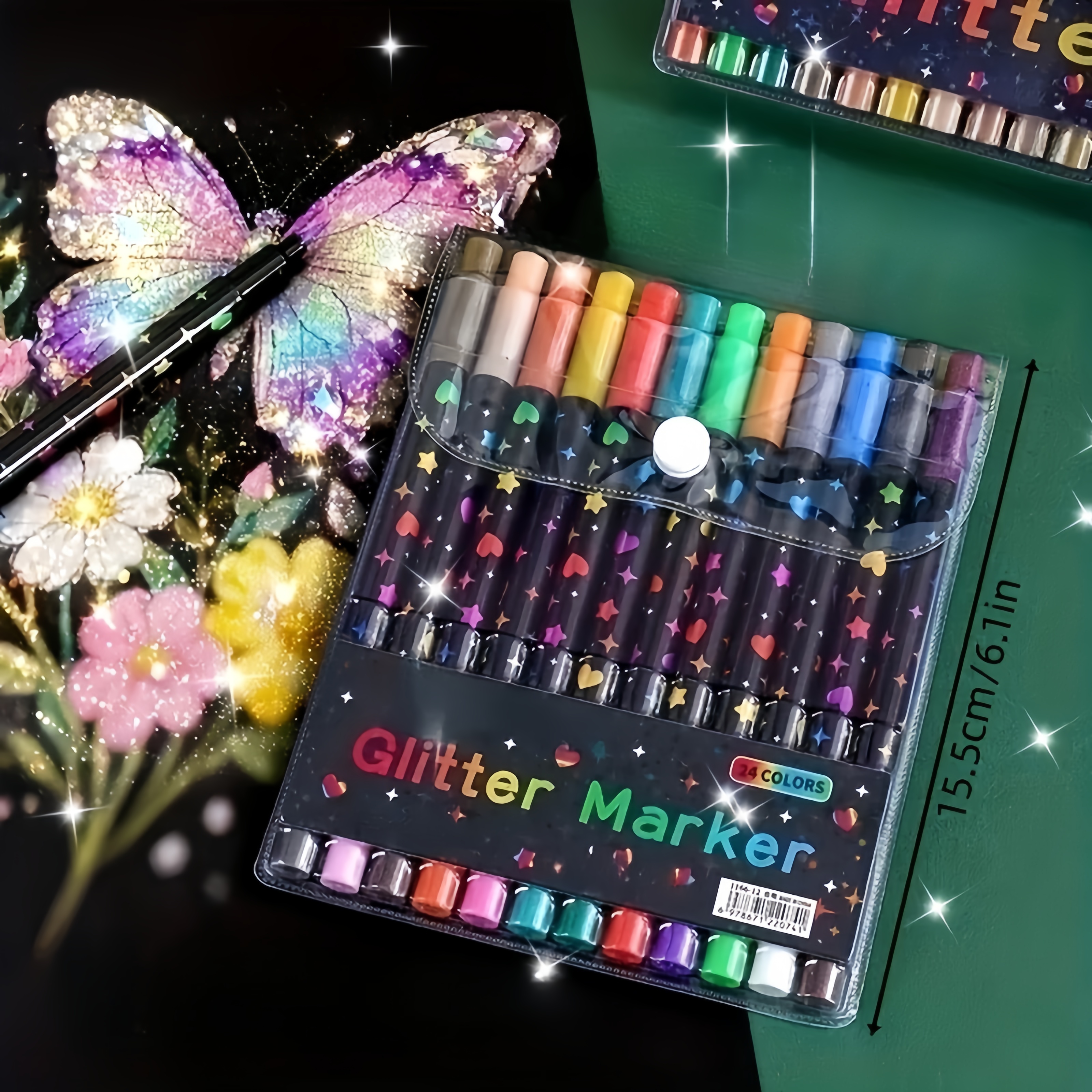24/48 Color Double-Ended Glitt - Gel Ink Pen Set のレビューと価格