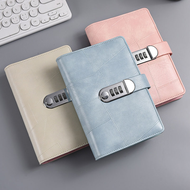 A6 PU Leather Password Lock Bi - Planner Weekly Budget のレビューと価格