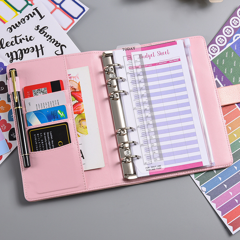 A6 PU Leather Password Lock Bi - Planner Weekly Budget のレビューと価格