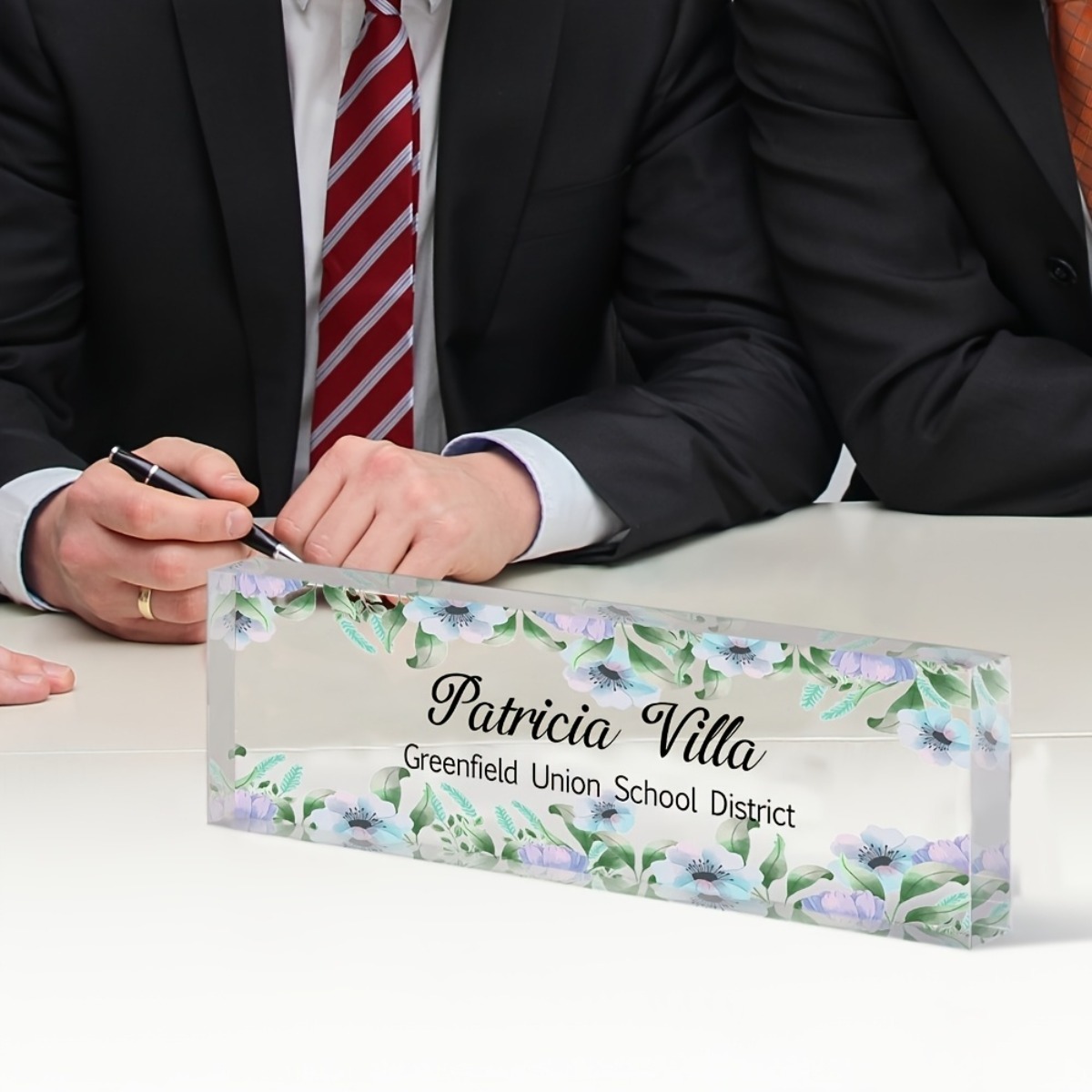 [2D Flat] Floral Pattern Acryl - Desk Name Plate のレビューと価格