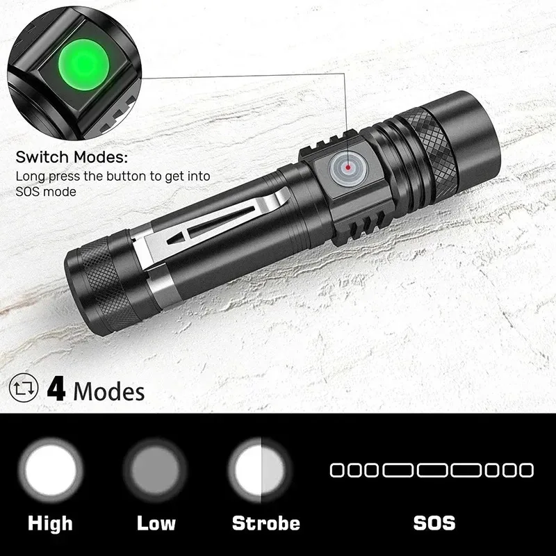 T6 LED Rechargeable Flashlight - Stationery Supply のレビューと価格