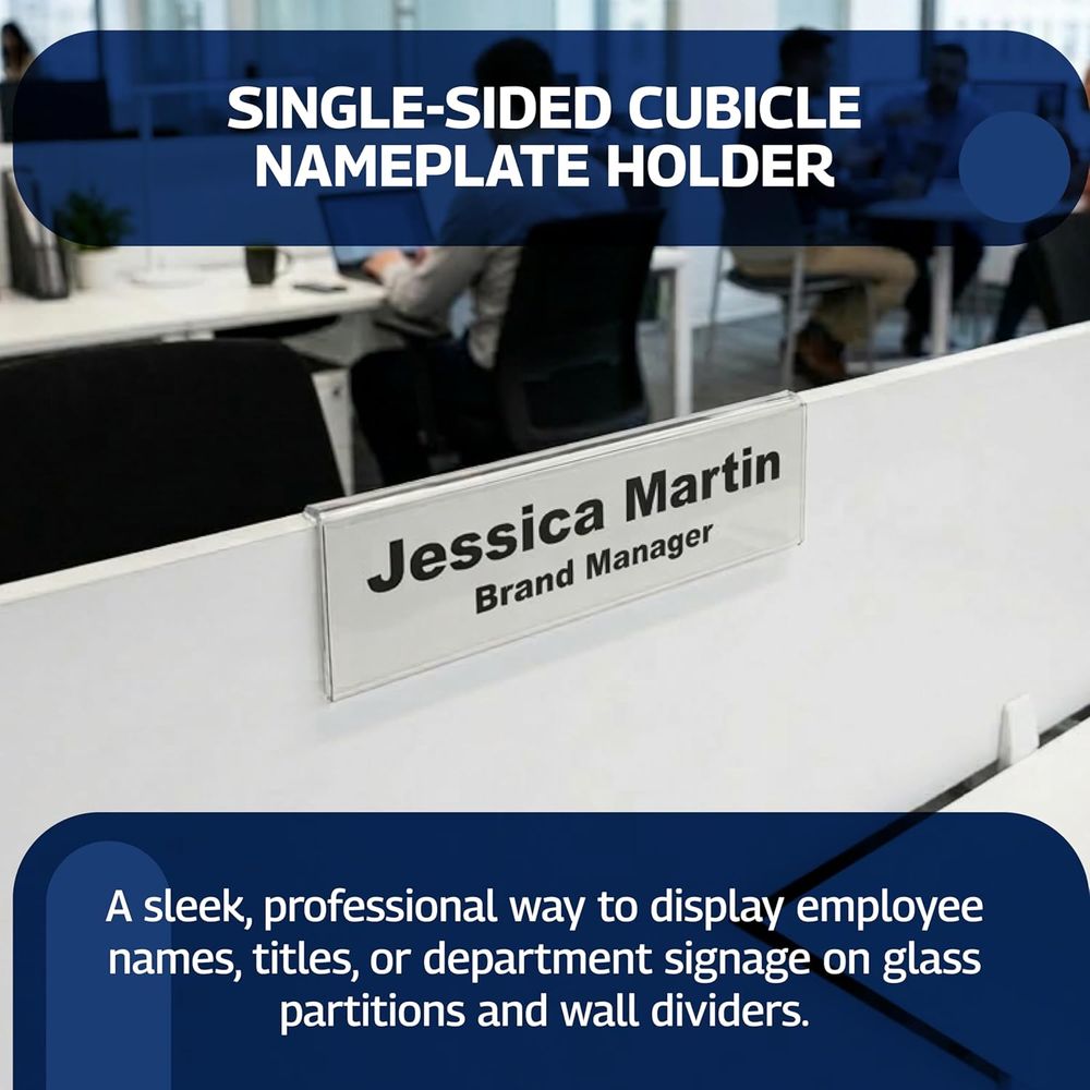 50-Pack Clear Acrylic Desk Nam - Desk Name Plate のレビューと価格