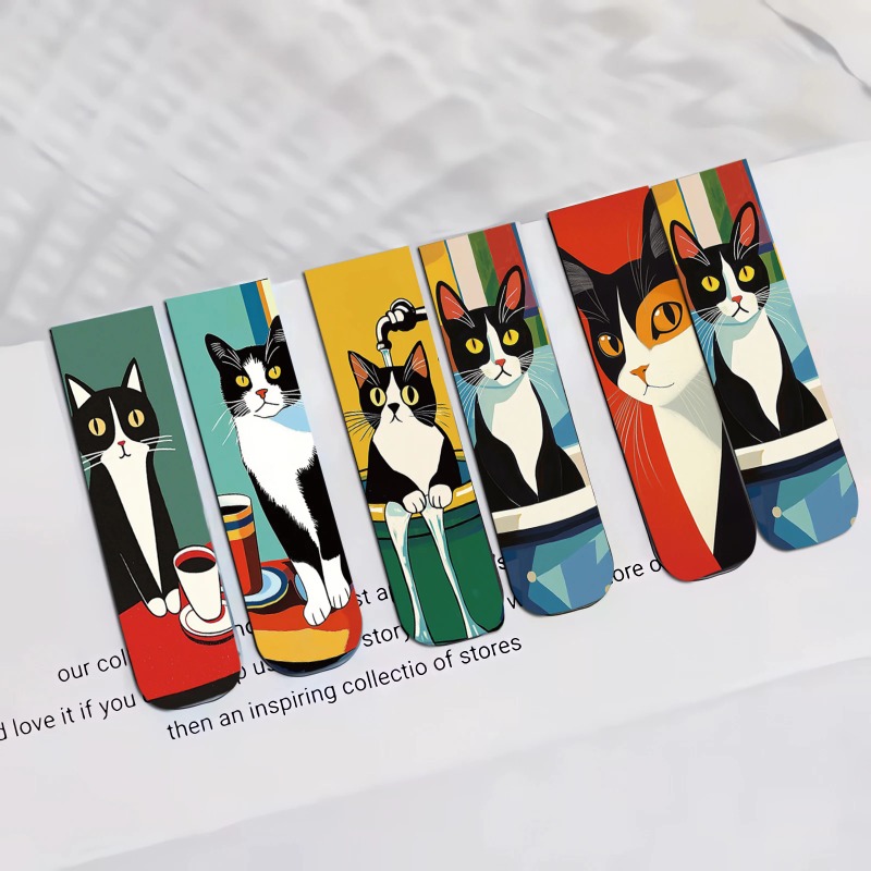 5PCS Simple And Fun Cat Magnet - Office Supply Office Stationery Items のレビューと価格