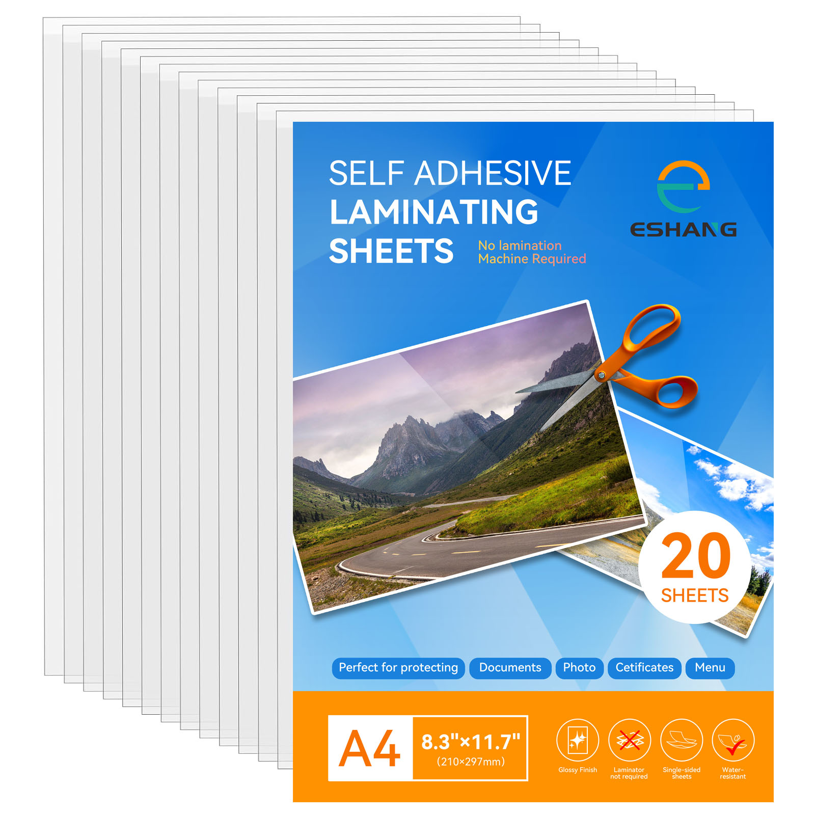ESHANG 20Sheets Clear Cold Lam - Document Laminator Pouch のレビューと価格