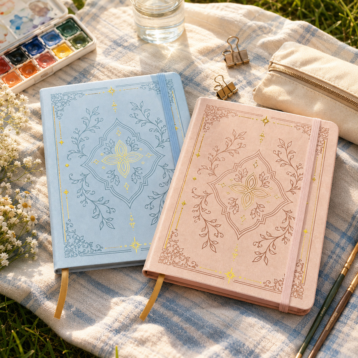 A5 Dot Grid Notebook With Gold - Notebook Dotted A5 のレビューと価格