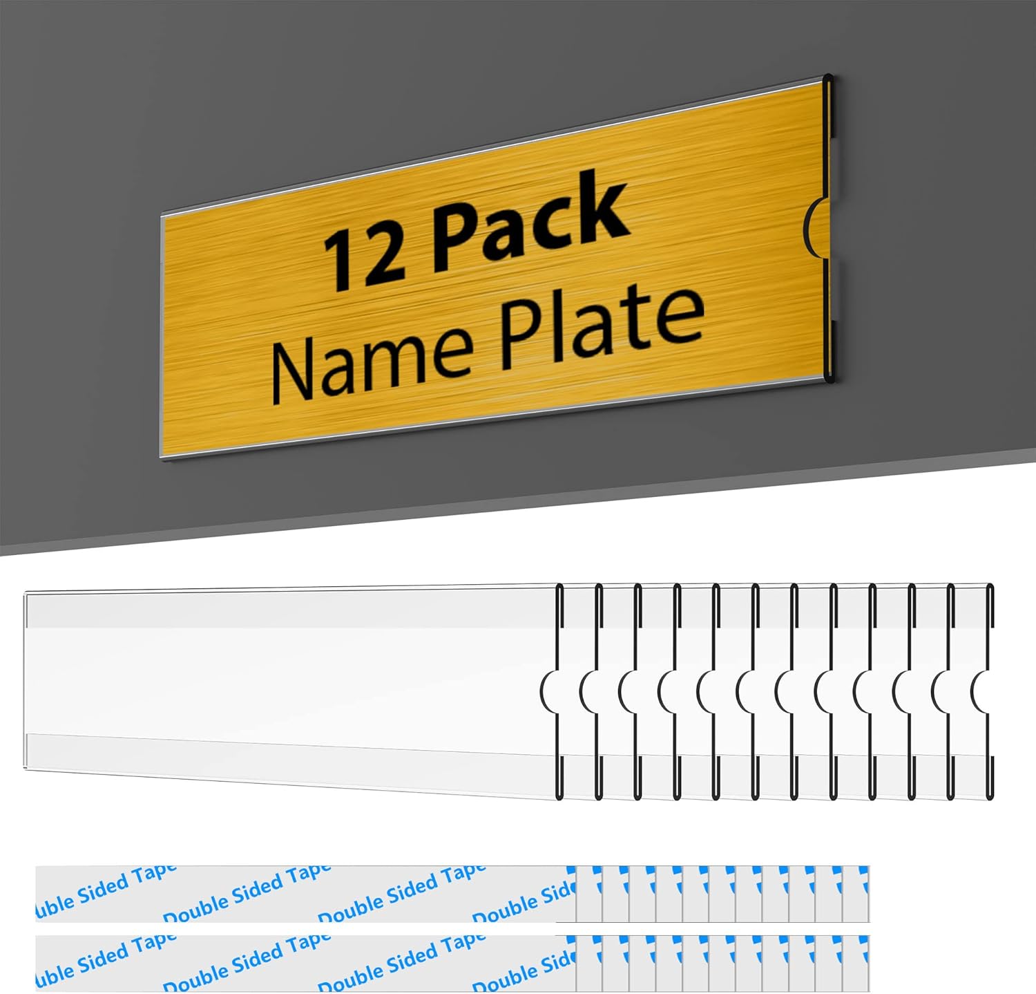 12 Pack Acrylic Desk Nameplate - Desk Name Plate のレビューと価格