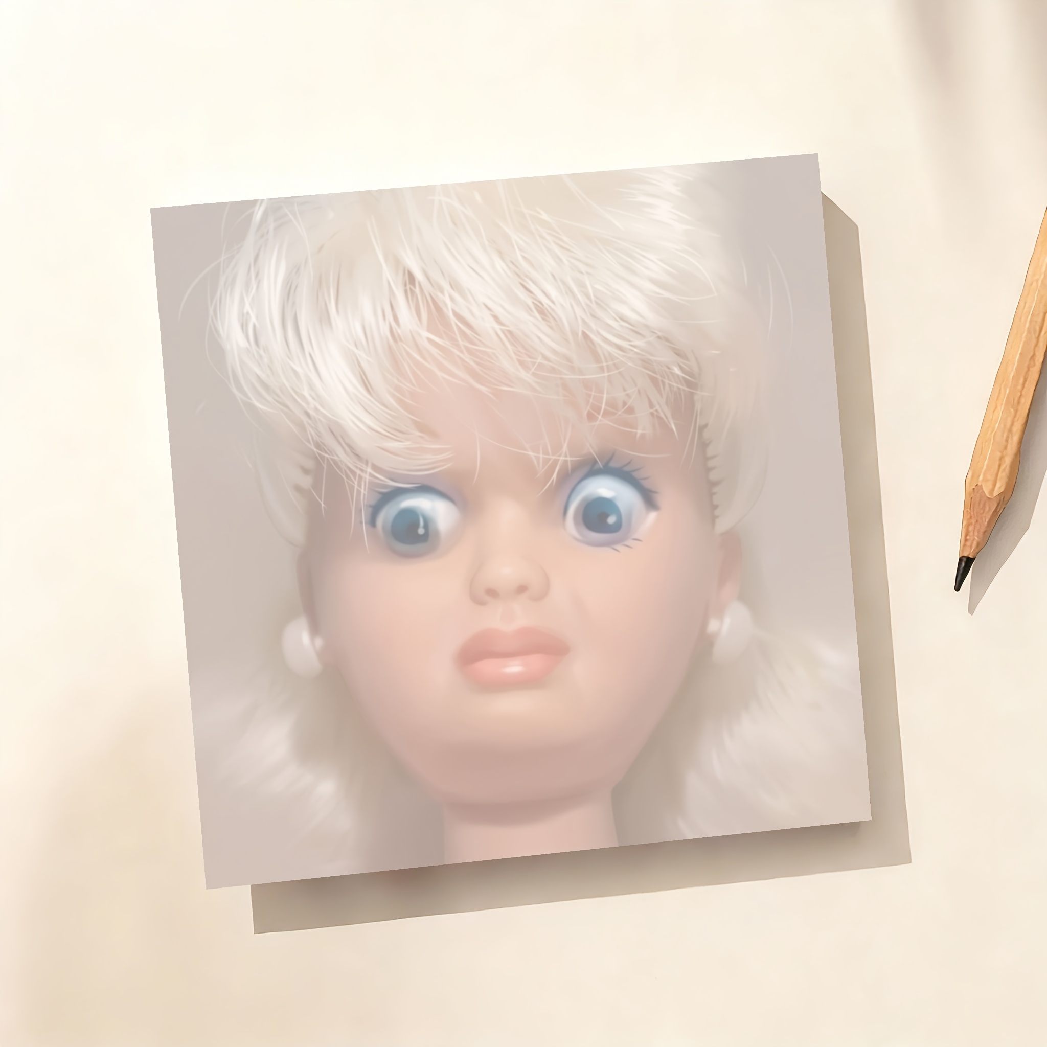 1 funny creepy face doll notep - Ideal Stationery & Office Supply のレビューと価格