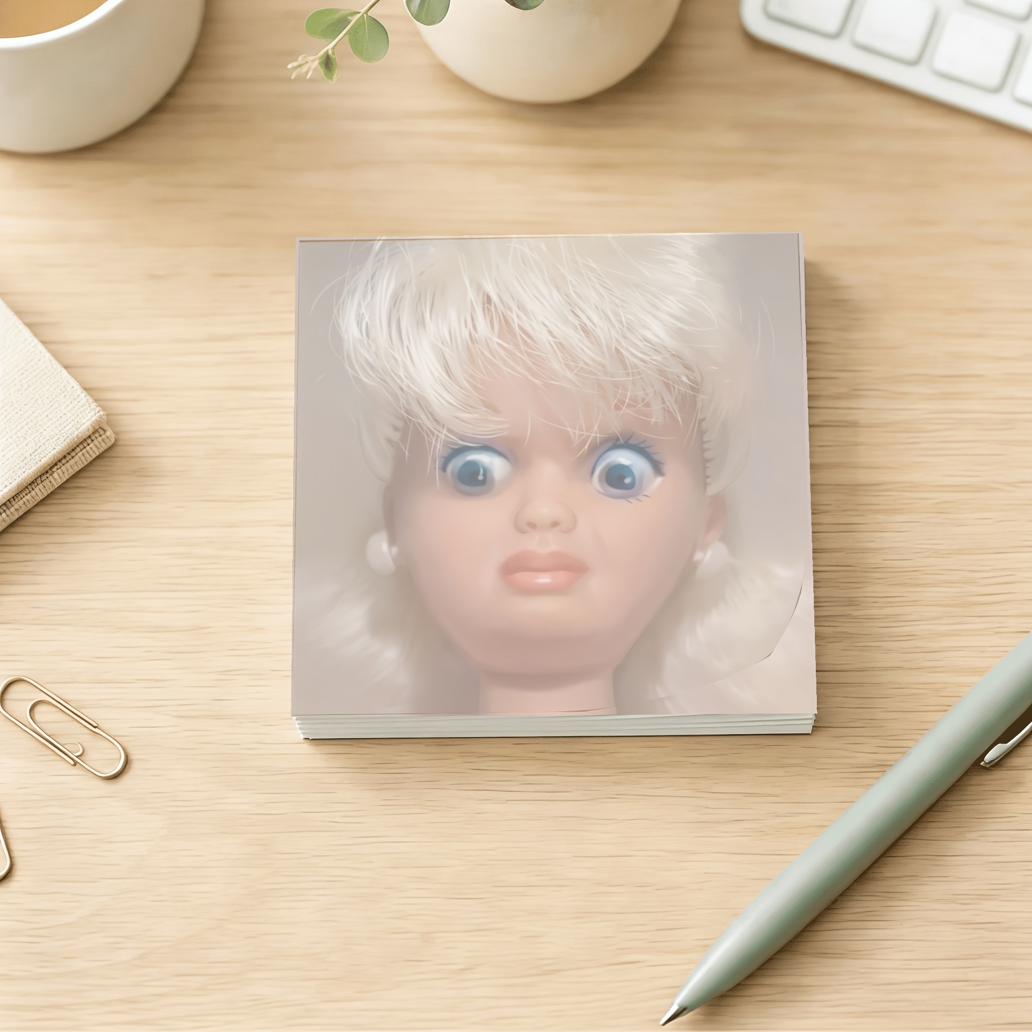 1 funny creepy face doll notep - Ideal Stationery & Office Supply のレビューと価格