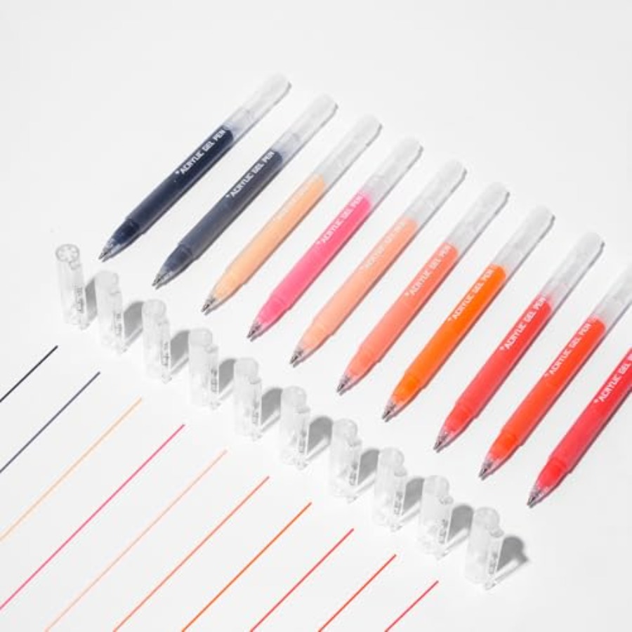 ROSYMENG 10 Colors Acrylic Gel - Gel Ink Pen Set のレビューと価格