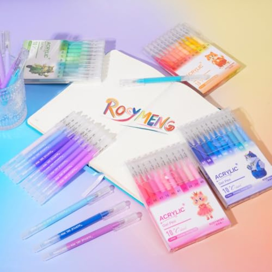 ROSYMENG 10 Colors Acrylic Gel - Gel Ink Pen Set のレビューと価格