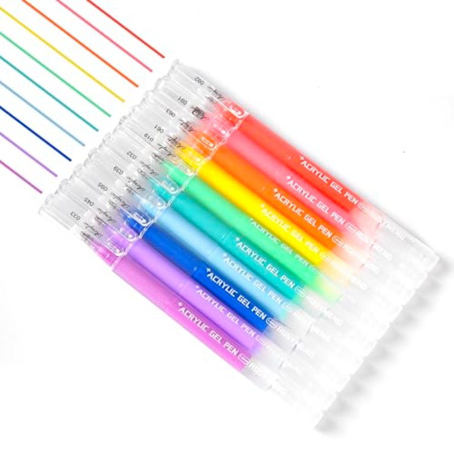 ROSYMENG 10 Colors Acrylic Gel - Gel Ink Pen Set のレビューと価格