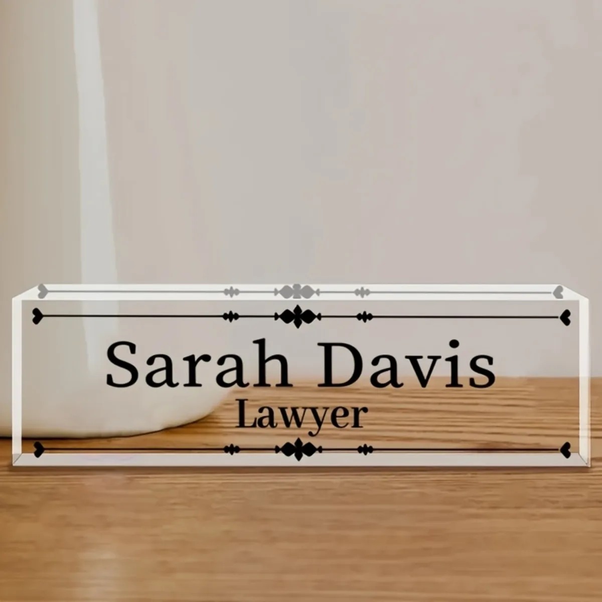 Customized 2D Flat Acrylic Des - Desk Name Plate のレビューと価格