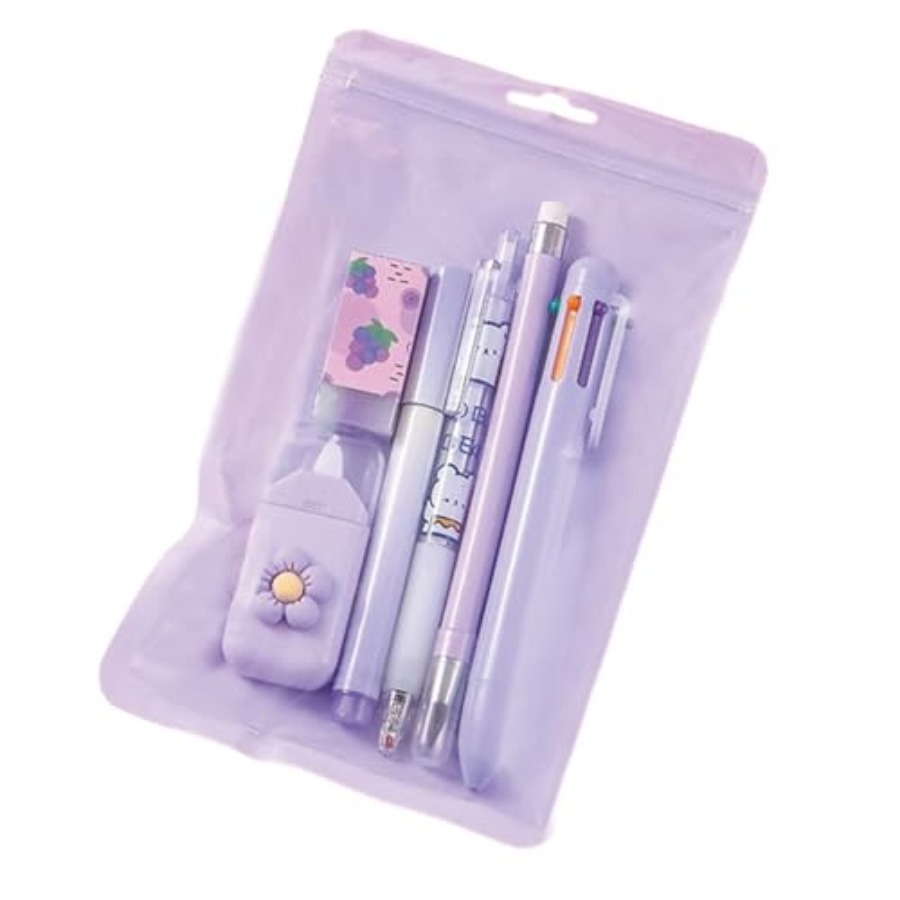 6 Pcs Cute Stationery Set for  - Gel Ink Pen Set のレビューと価格