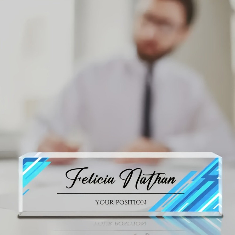1pc Custom Acrylic Desk Namepl - Desk Name Plate のレビューと価格