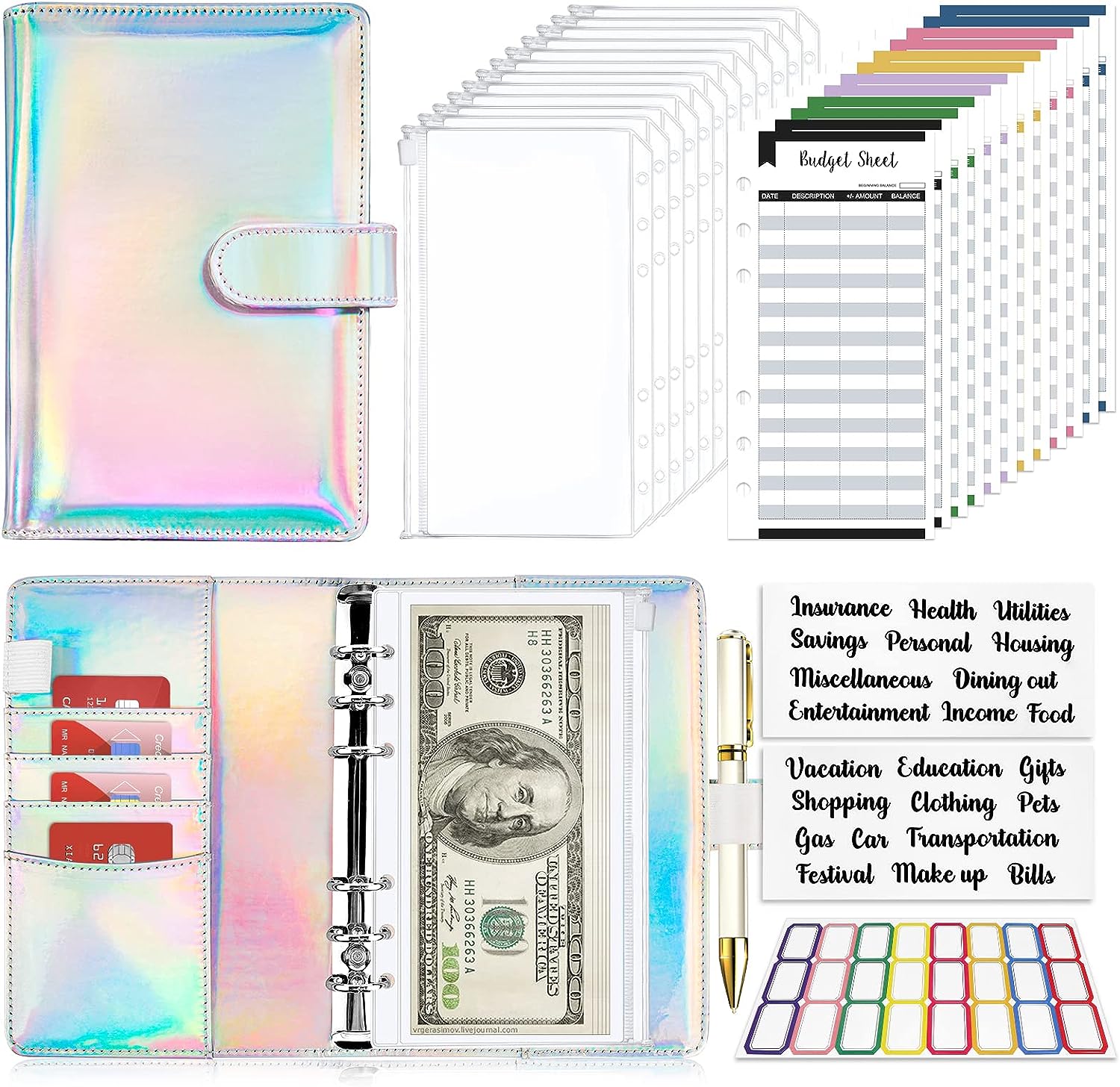2023 laser Budget Binder Zippe - Planner Weekly Budget のレビューと価格