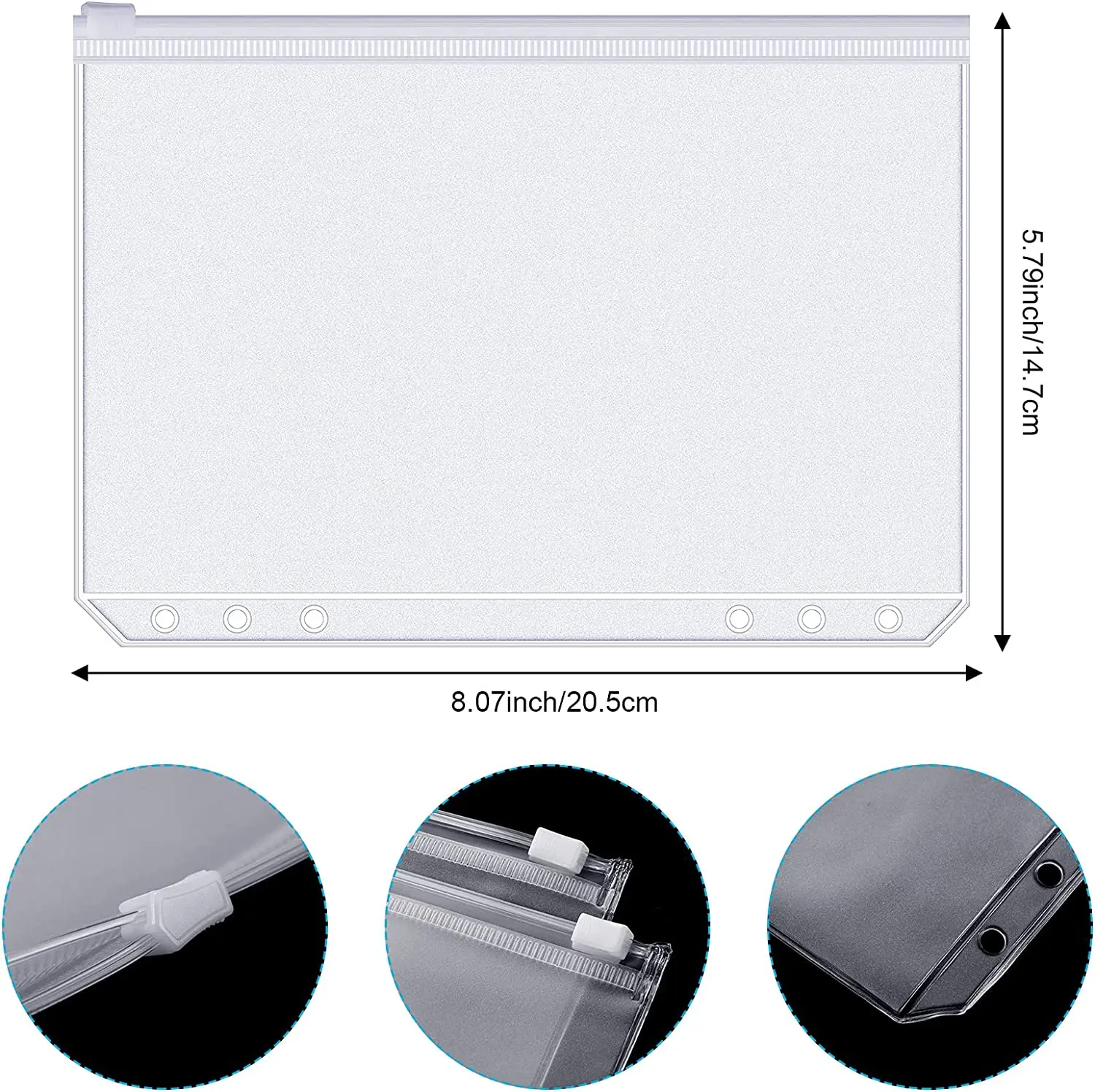 Binder Pockets A6 6-Hole Zippe - Planner Weekly Budget のレビューと価格