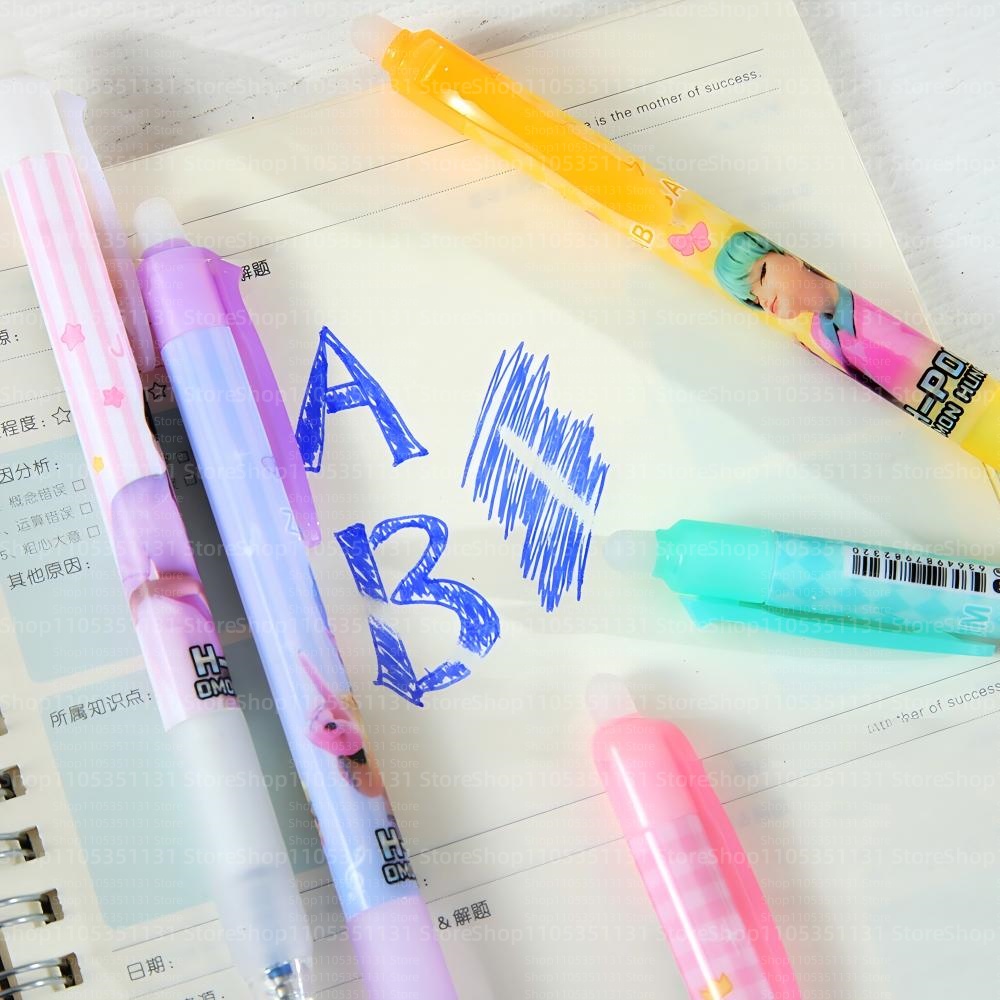 Anime Girl Group Erasable Pens - Gel Ink Pen Set のレビューと価格