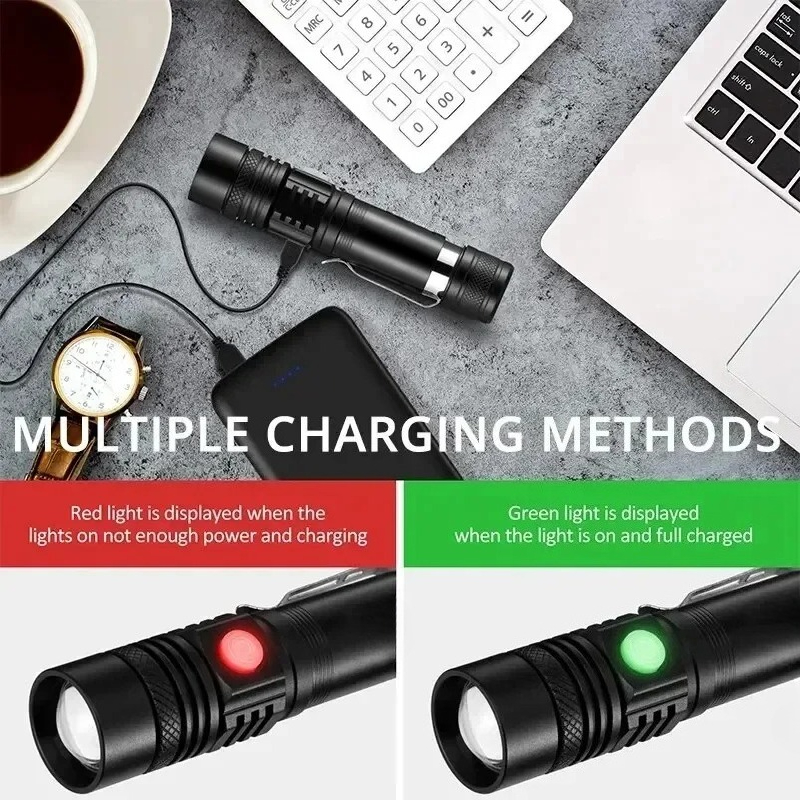 T6 LED Rechargeable Flashlight - Stationery Supply のレビューと価格