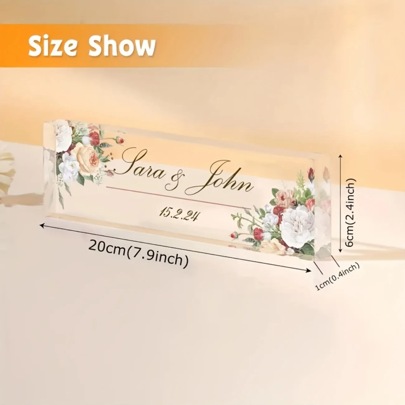Custom 2D Flat Acrylic Desk Na - Desk Name Plate のレビューと価格