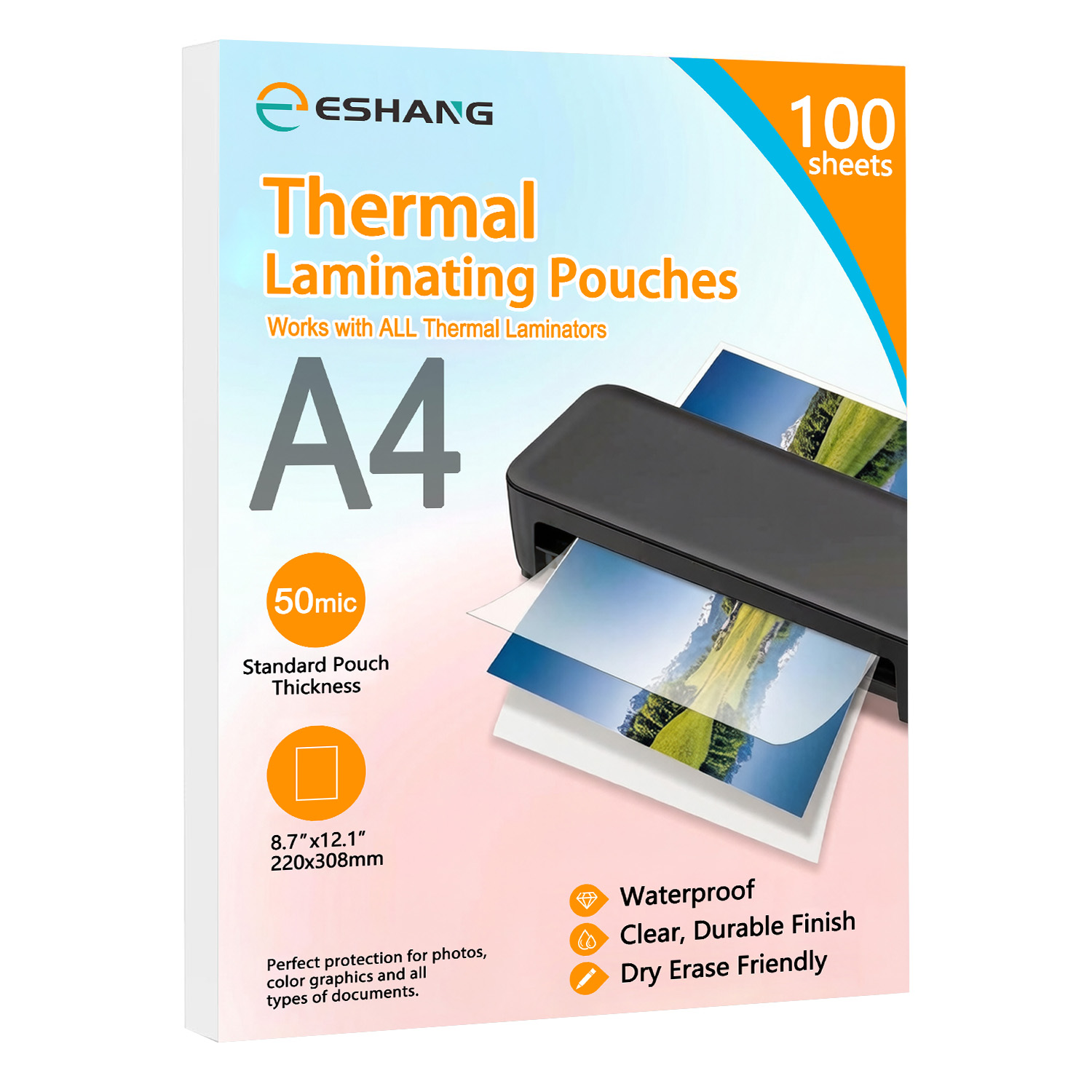 ESHANG A4 Laminating Sleeves,  - Document Laminator Pouch のレビューと価格