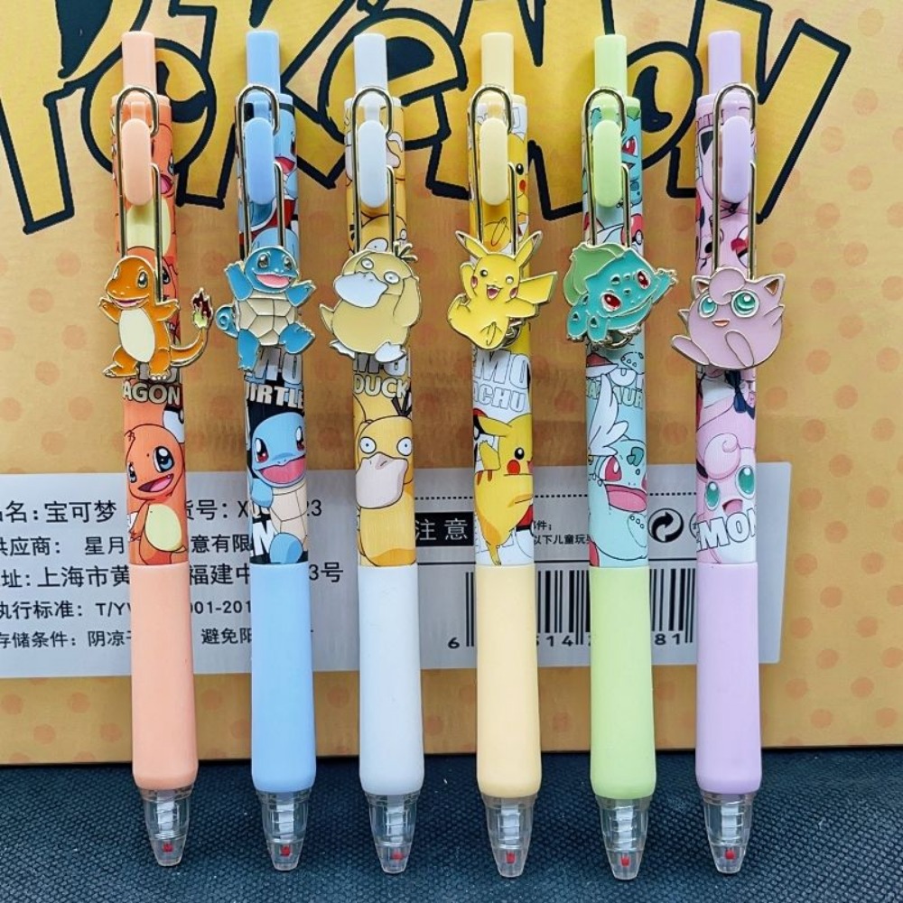 6pcs Pokemon Patch Press Pen S - Office Supply Office Stationery Items のレビューと価格