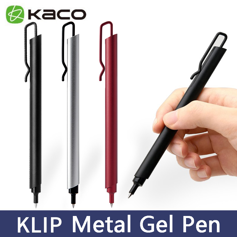 Kaco Metal Gel Pen 0.5MM Black - Office Stationery Supply Business のレビューと価格